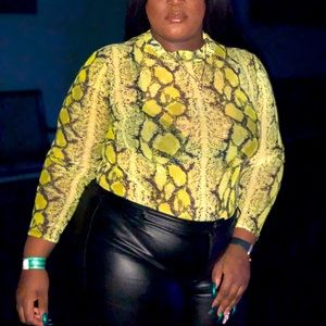 Women’s snake print body suit